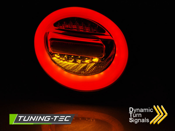 LED Lightbar Design Rückleuchten für VW New Beetle 98-05 rot/klar mit dynamischem LED Blinker